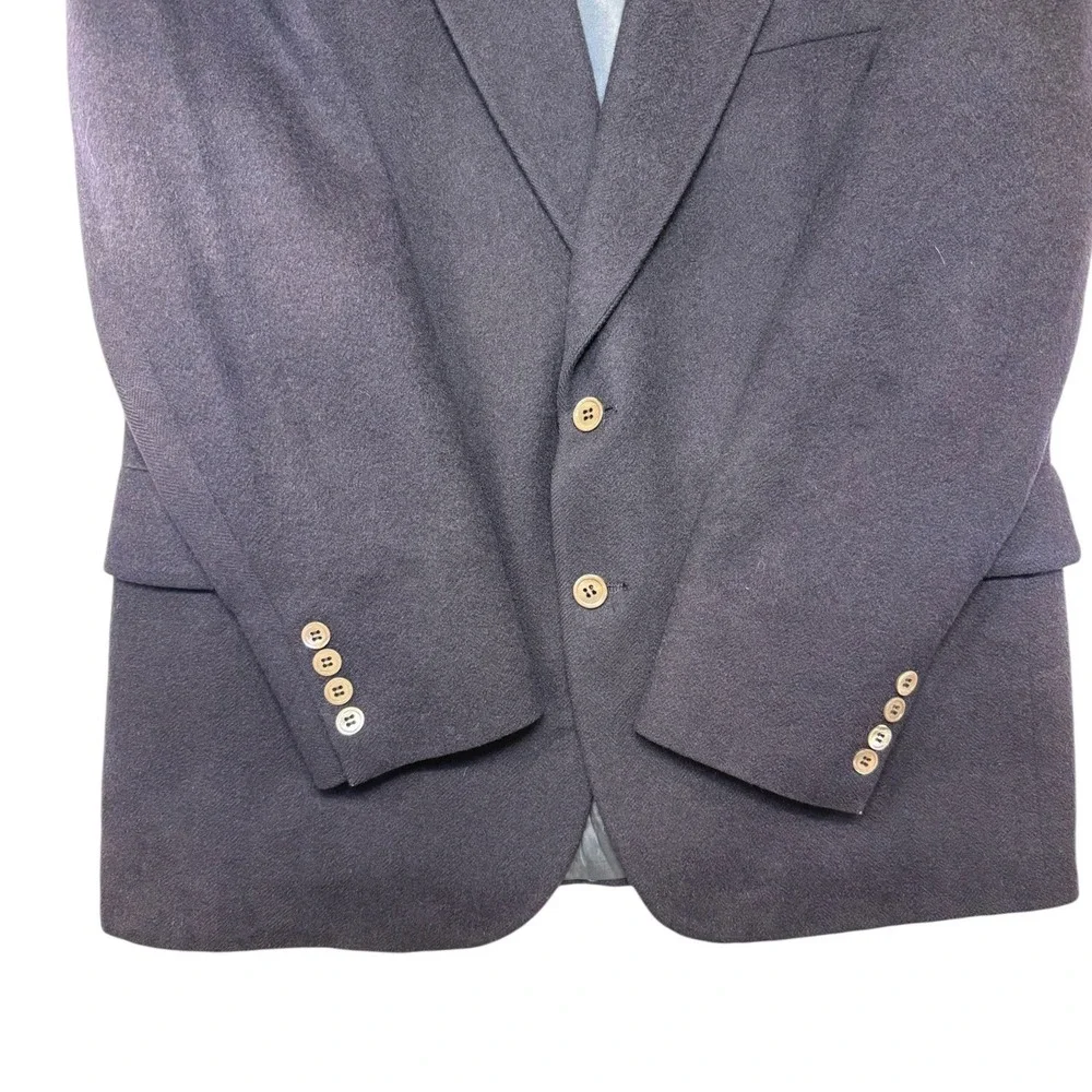 Embassy Square Mens Navy Blue 100% Camel Hair Blazer Sport Coat Vintage USA